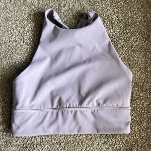 Lululemon energy long line high neck bra violet verbena - size 6